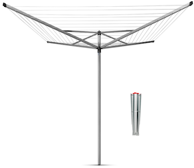 Topspinner 60m + Ground Spike - Metallic Grey - 8710755310867 Brabantia_96dpi_1000x1000px_7_NR-28672